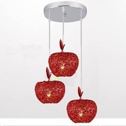 Candelabru din aluminiu țesut cu lampă cu trei capete Apple A