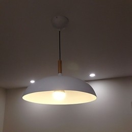 Lampă cu pandantiv retro Pictură Lemn+Metal Lămpi cu pandantiv Cafe