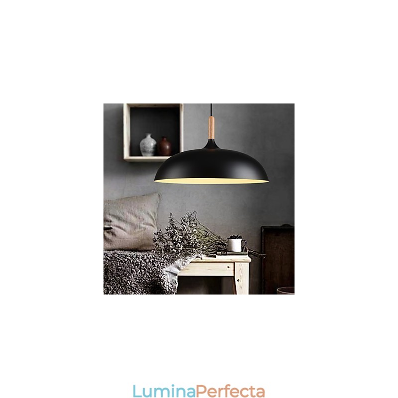 Lampă cu pandantiv retro Pictură Lemn+Metal Lămpi cu pandantiv Cafe