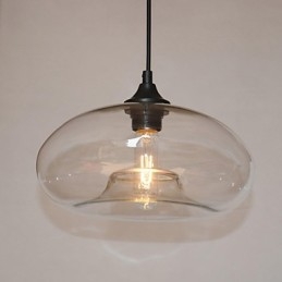 Pandantiv cu 1 lumină, caracteristică modernă, cu abajur transparent