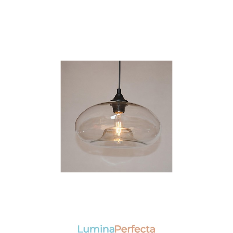 Pandantiv cu 1 lumină, caracteristică modernă, cu abajur transparent