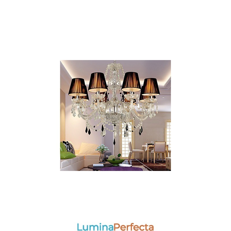 Candelabru elegant din cristal cu 8 lumini