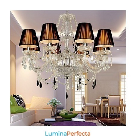 Candelabru elegant din cristal cu 8 lumini Candelabru elegant din cristal cu 8 lumini