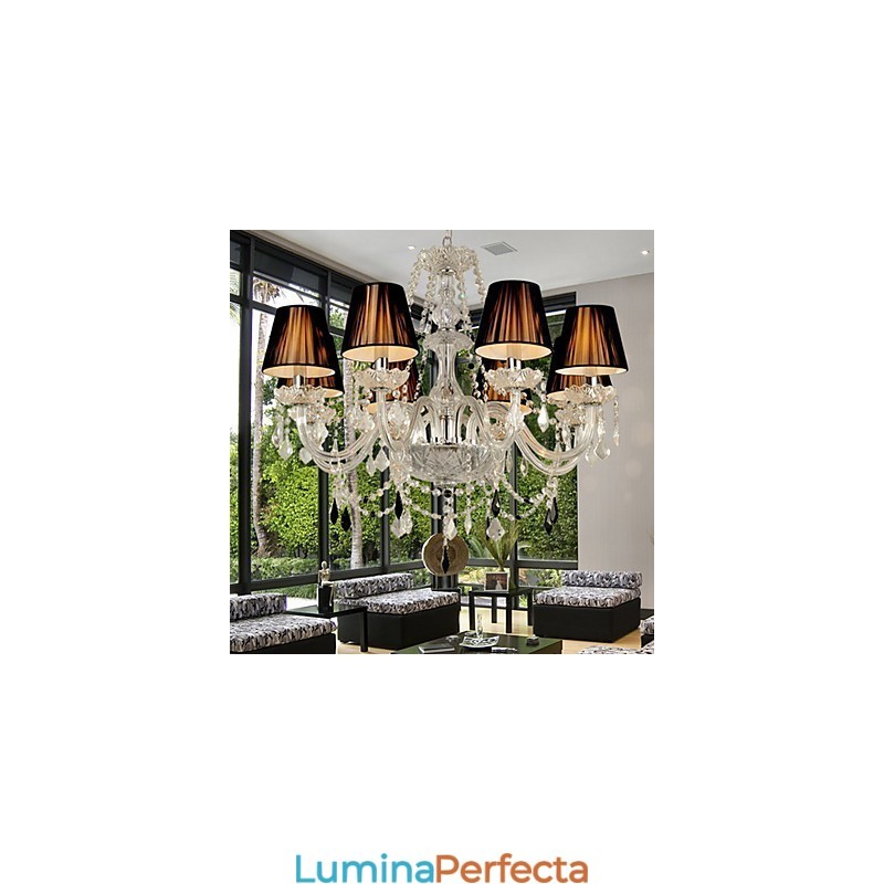 Candelabru elegant din cristal cu 8 lumini