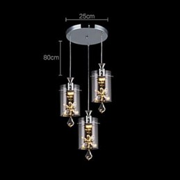 Lampă suspendată din sticlă modernă contemporană din cristal