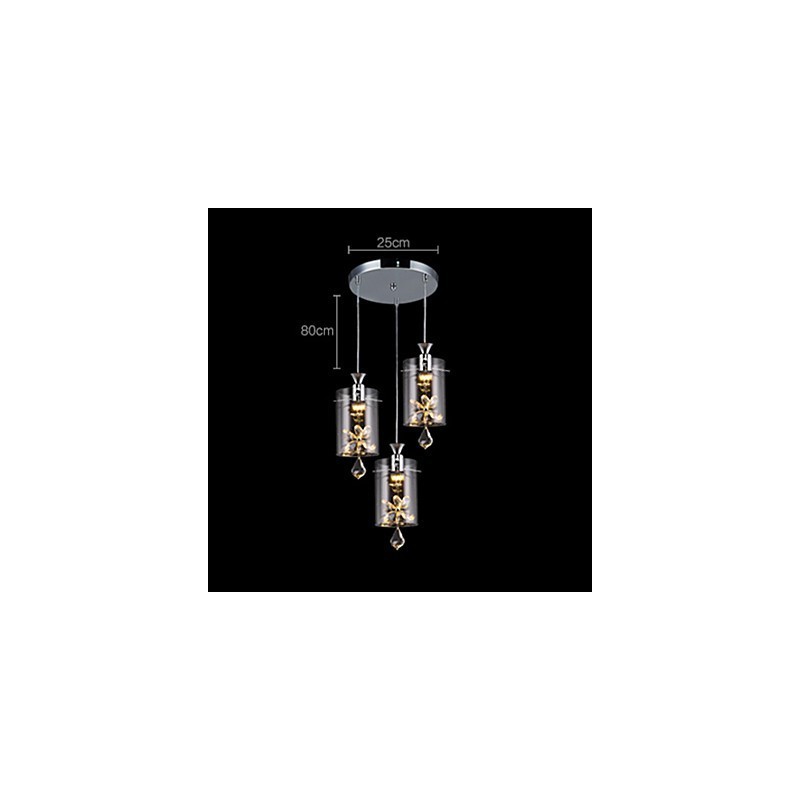 Lampă suspendată din sticlă modernă contemporană din cristal