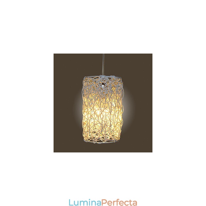 Lampă modernă din ratan, cu un singur cap, țesut cu artă Cany