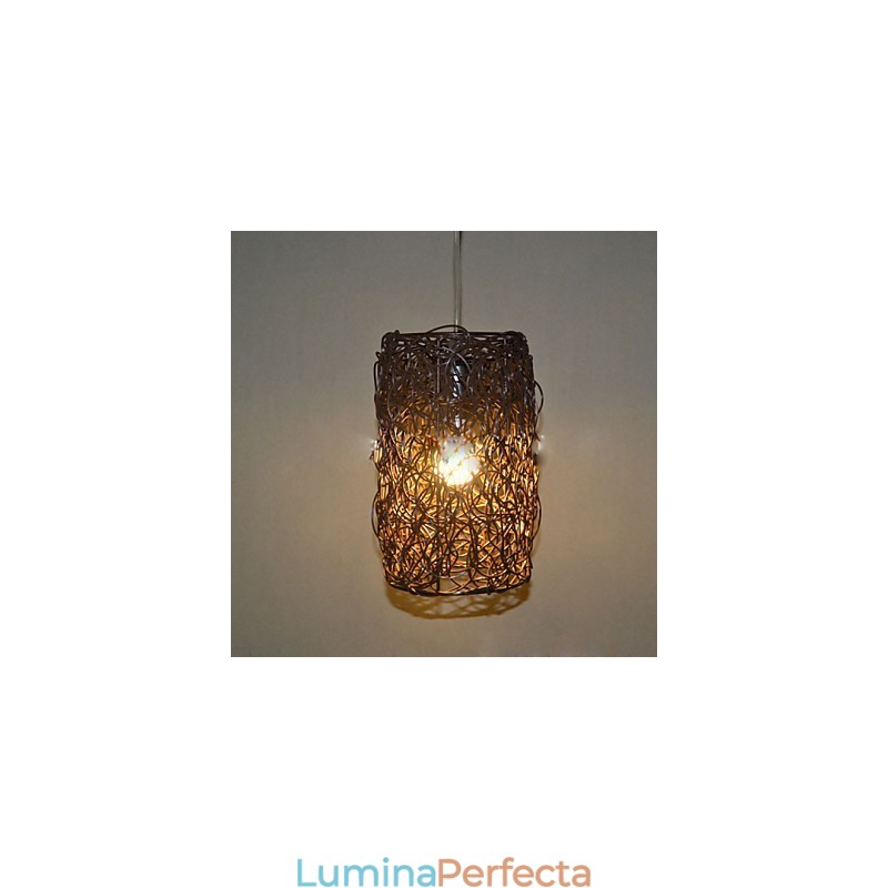 Lampă modernă din ratan, cu un singur cap, țesut cu artă Cany