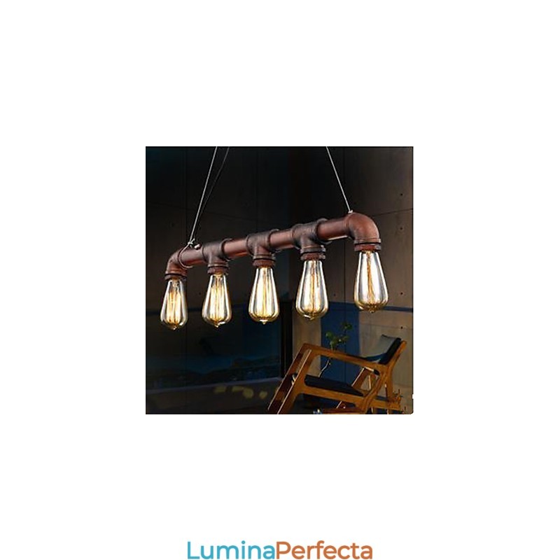 American Country Industrial Vernda Loft Conduit Droplight