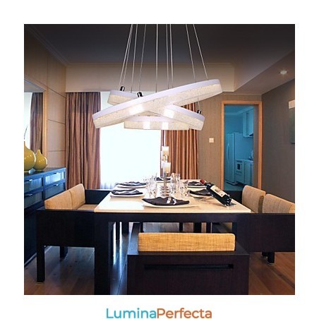 Lampă cu pandantiv din cristal Lampă modernă trei inele Lampă cu pandantiv din cristal Lampă modernă trei inele