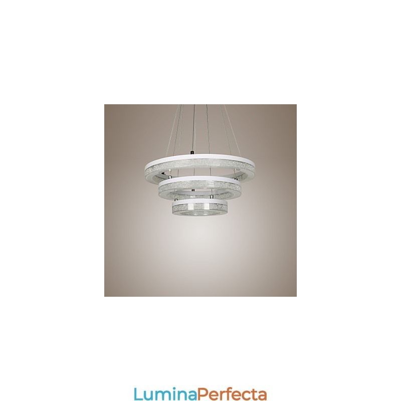 Lampă cu pandantiv din cristal Lampă modernă trei inele