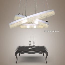 Lampă cu pandantiv din cristal Lampă modernă trei inele