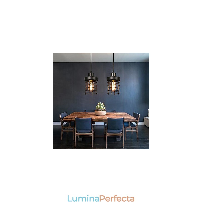 Cerc retro de lămpi cu un singur cap și felinare, candelabru cu caracter de artă