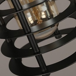Cerc retro de lămpi cu un singur cap și felinare, candelabru cu caracter de artă
