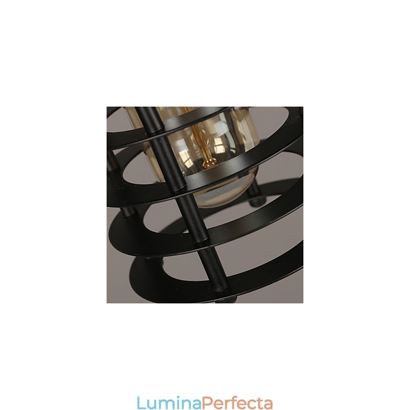 Cerc retro de lămpi cu un singur cap și felinare, candelabru cu caracter de artă
