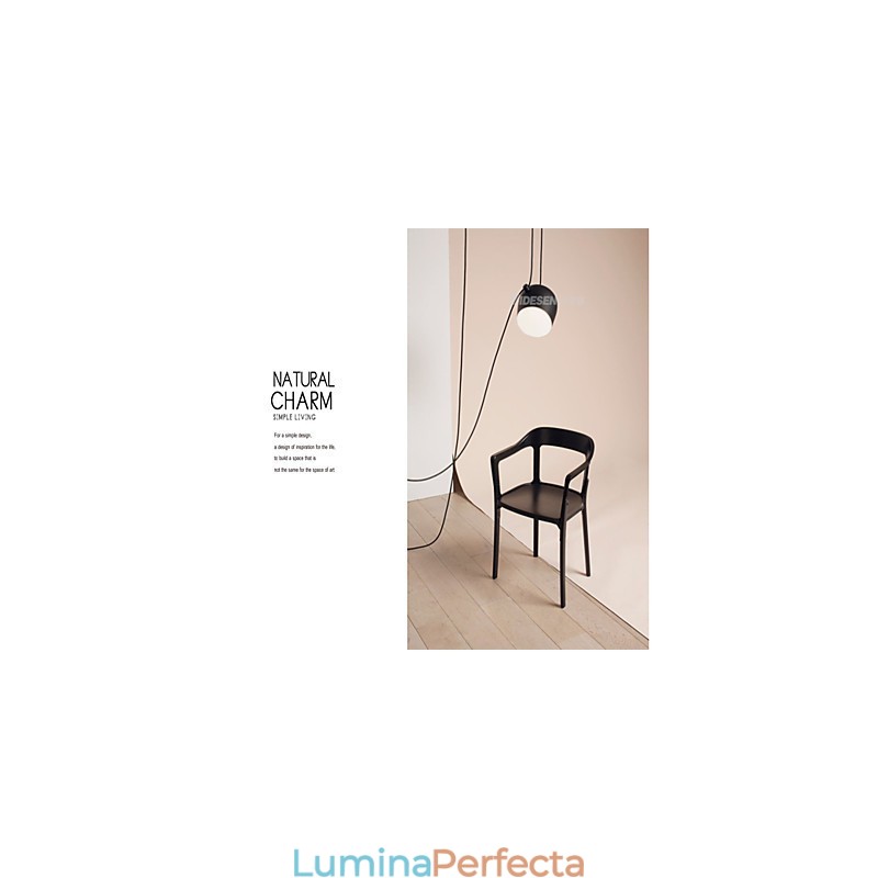 Lampă suspendată din metal cu pictură modernă contemporană