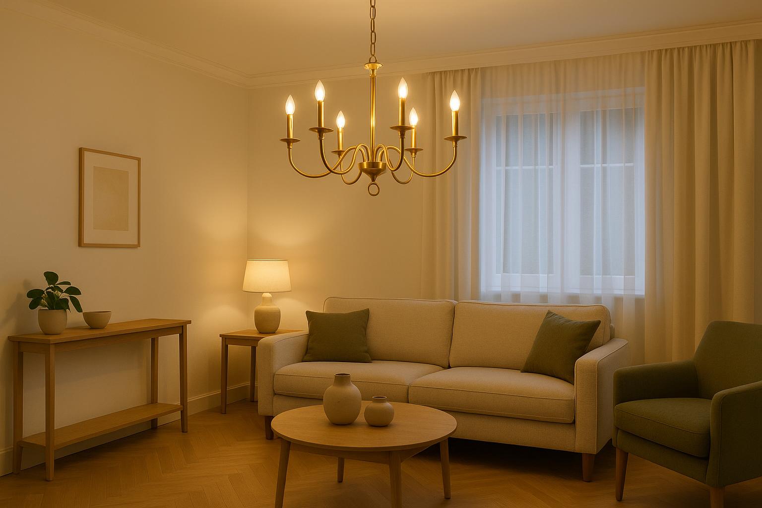 Candelabre aurii pentru living: eleganță caldă pentru case românești
