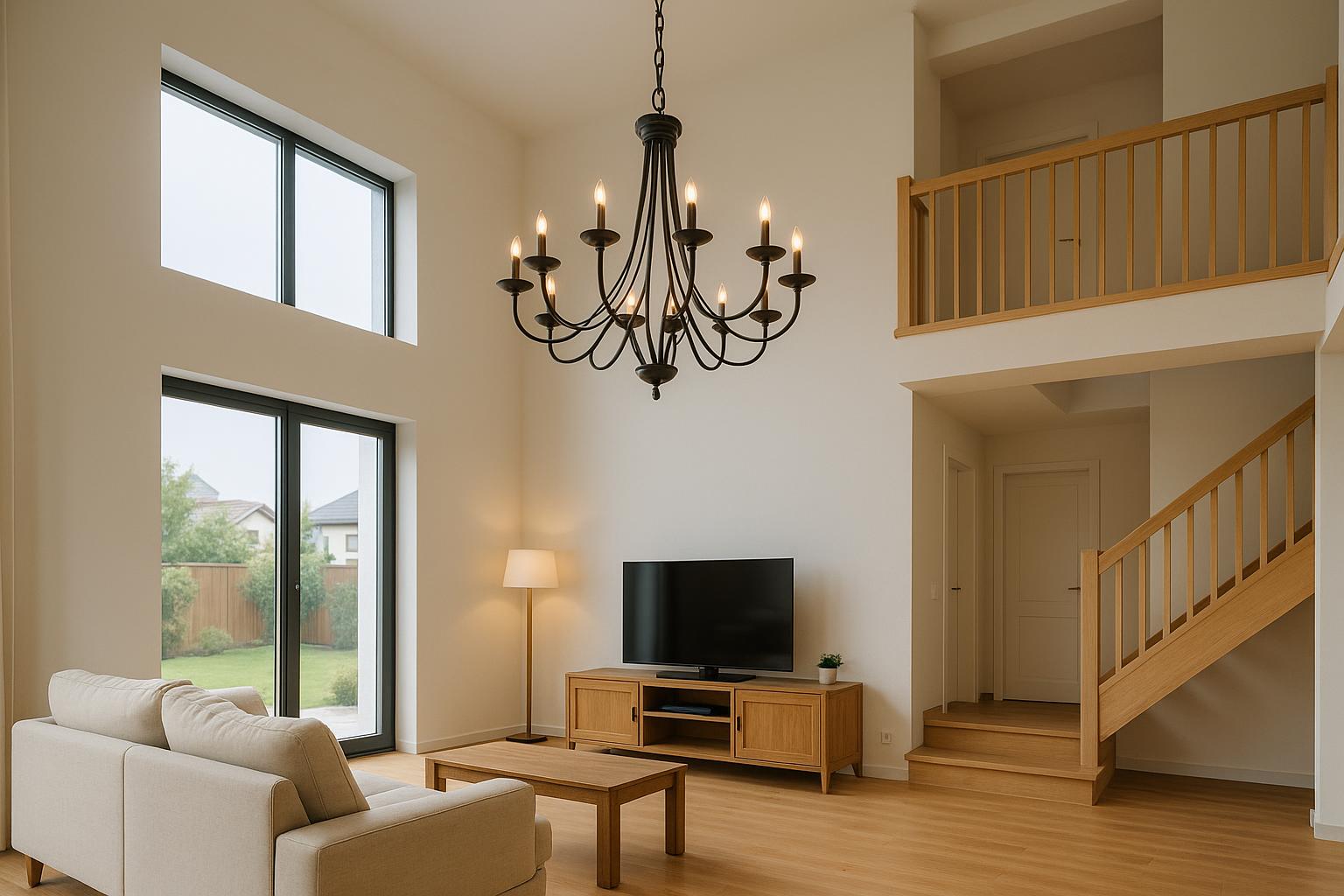 Cum alegi un candelabru mare pentru un living înalt, elegant și primitor