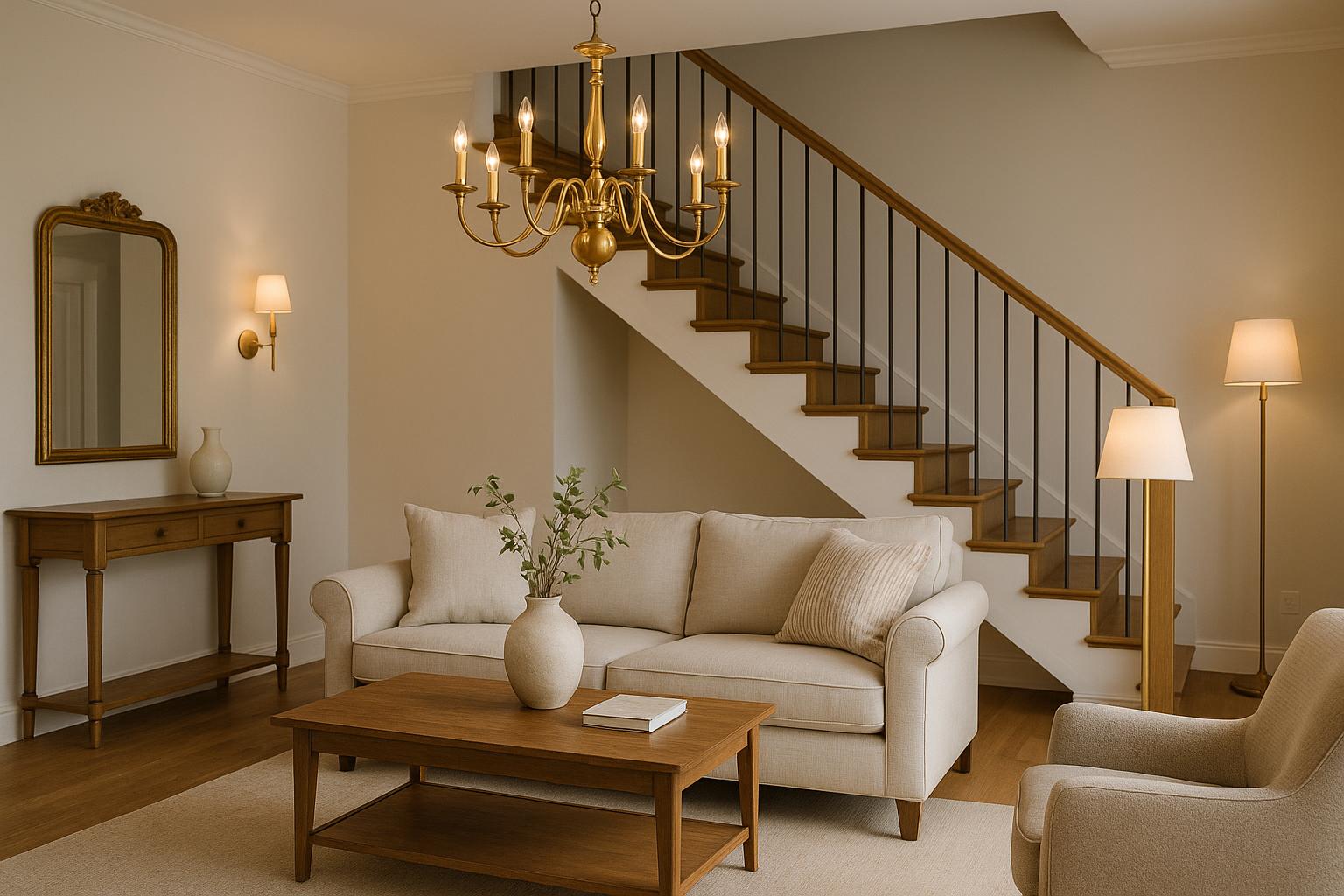 Candelabre aurii pentru living: eleganță caldă pentru case românești